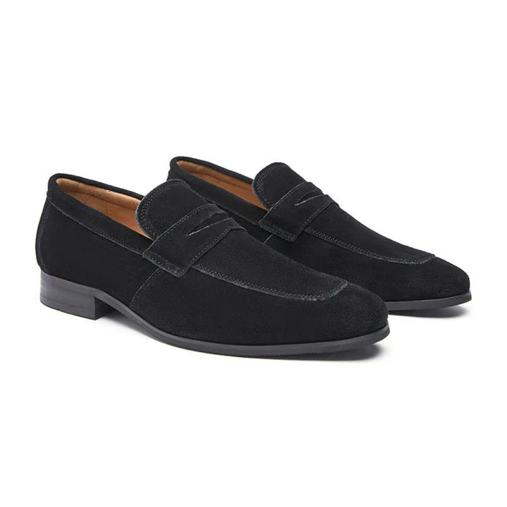 Old Money Suede Penny Loafers