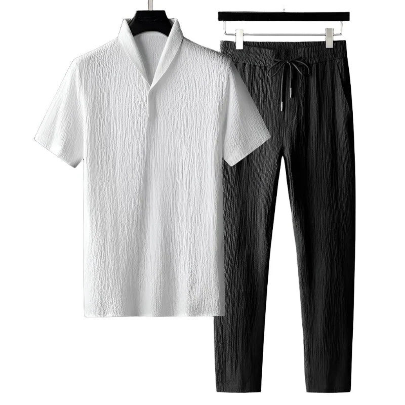 Cotton Polo & Pantalon Set