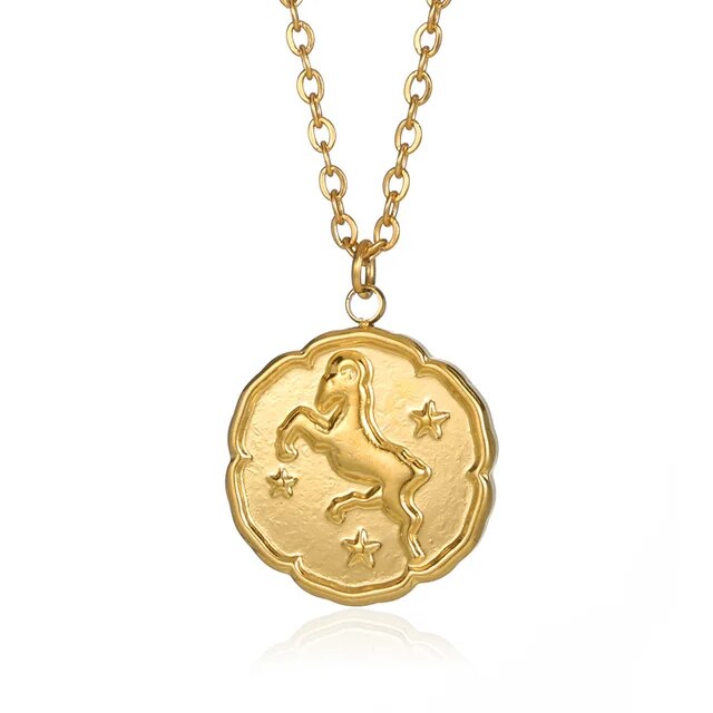 Zodiac Sign Necklace - Gold