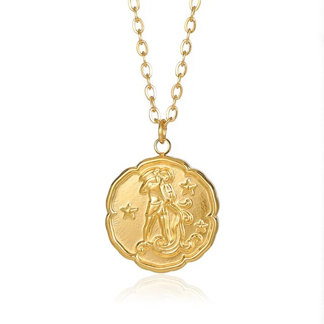 Zodiac Sign Necklace - Gold