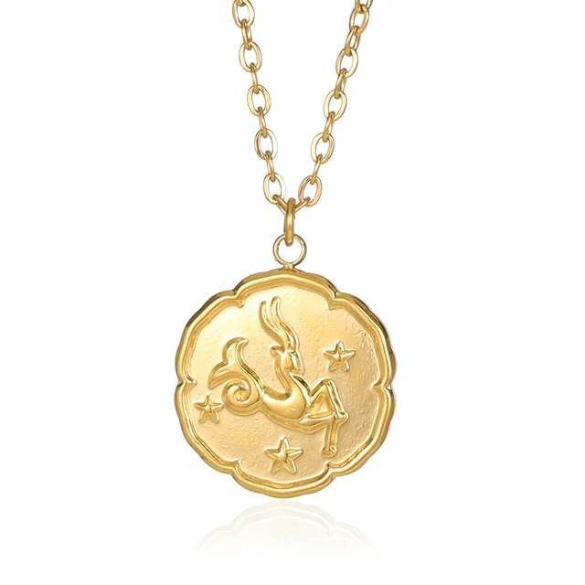 Zodiac Sign Necklace - Gold