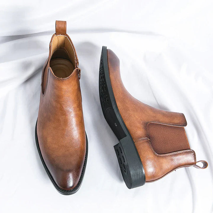 James | Zipped Leather Chelsea Boots