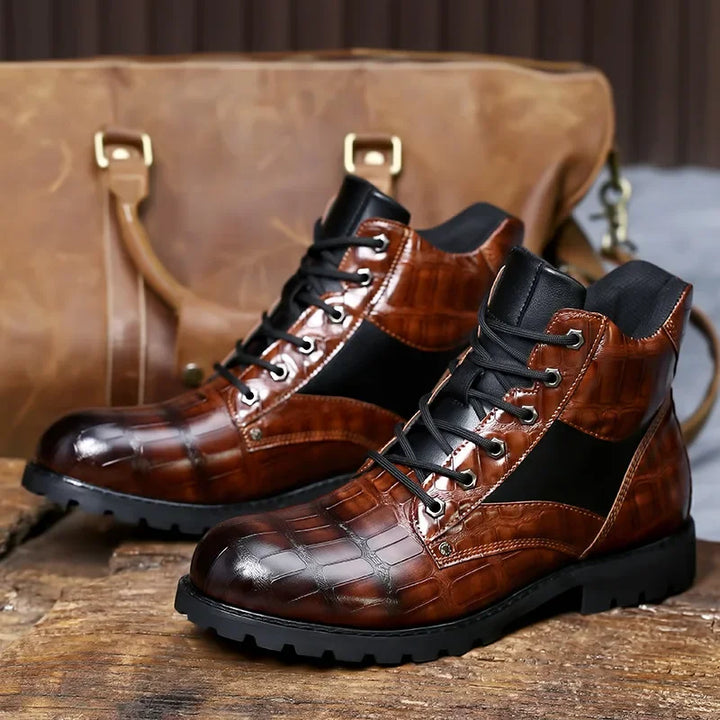 Dante Ferrara | Croc Leather Boots