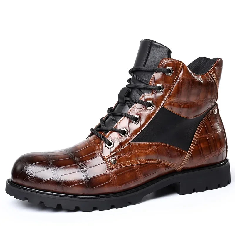 Dante Ferrara | Croc Leather Boots