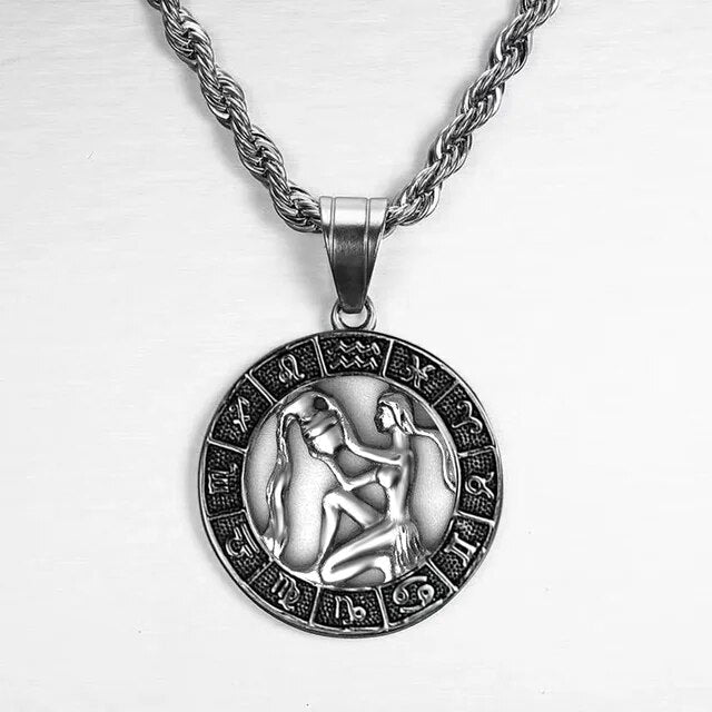 Zodiac Sign Necklace - Silver