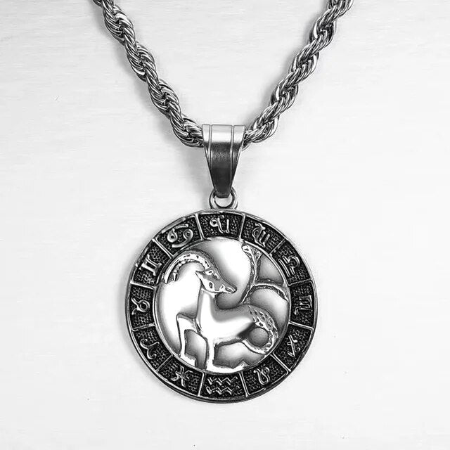 Zodiac Sign Necklace - Silver