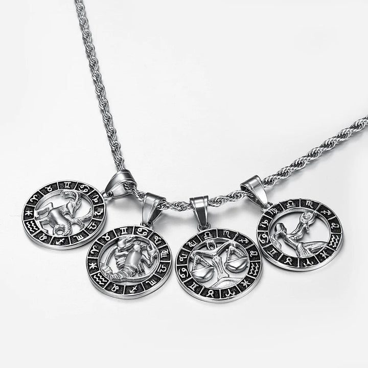 Zodiac Sign Necklace - Silver