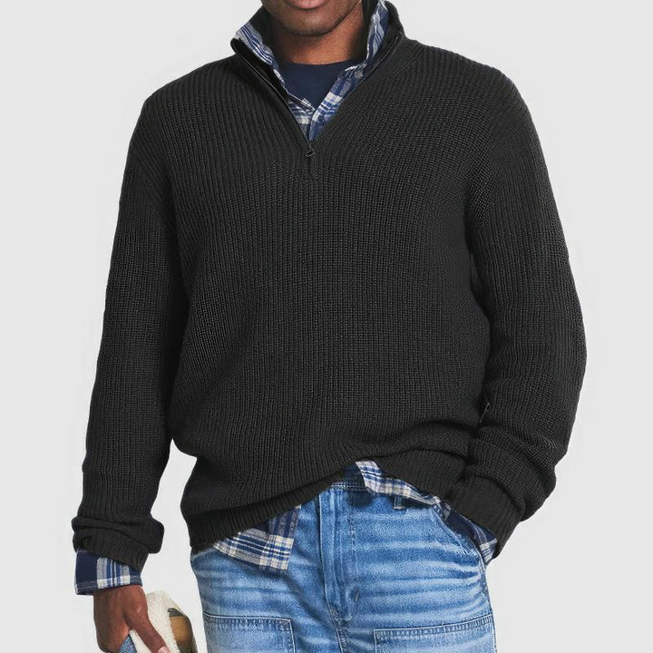 Finn | Knitted Zip-Up Sweater for Men