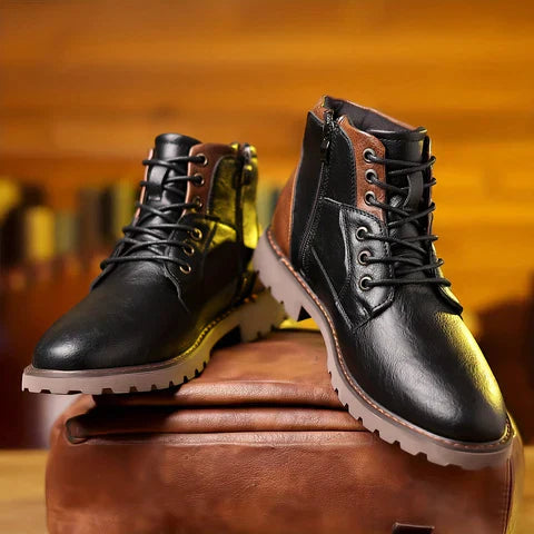 Harrison | Rugged Leather Lace-Up Boots